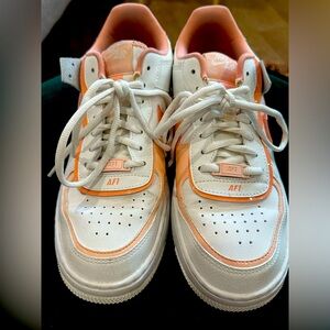 Nike Air Force 1 af1 Shadow Coral High Tops - gently loved